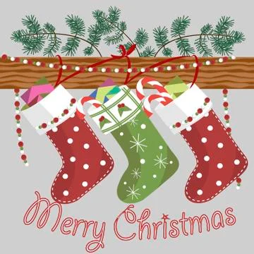 Vector graphics elegant Merry Christmas Card Stock Illustration