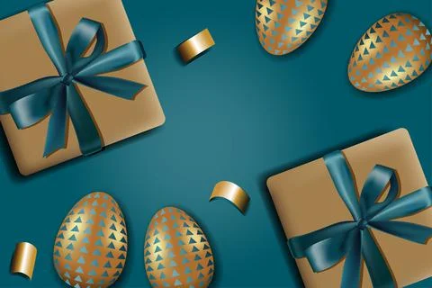 Vector graphics. Festive Easter background with place for text. Stock Illustration