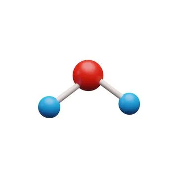Vector graphics in the form of a molecule depicting the structure of an atom. Stock-Illustration