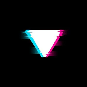 Vector graphics with a glowing triangle, creating the effect of modern digital 스톡 일러스트
