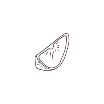 Vector graphics of a grapefruit cut in half in a contoured style on a white b Stock Illustration