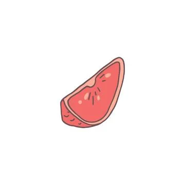 Vector graphics of a grapefruit cut in half isolated on a white background 스톡 일러스트