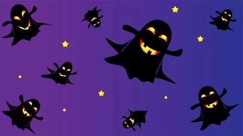 Vector graphics. Halloween character is a ghost. Stock Illustration
