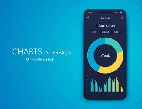 Vector graphics infographics with four options. Template for creating mobile  스톡 일러스트