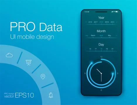Vector graphics infographics with four options. Template for creating mobile  イラスト素材