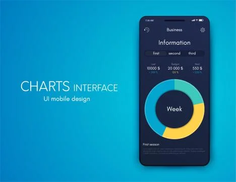 Vector graphics infographics with four options. Template for creating mobile  Stock Illustration