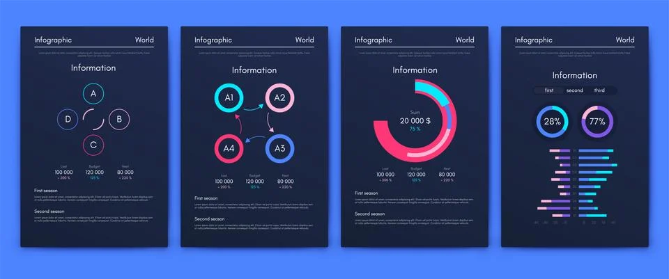 Vector graphics infographics with mobile phone. Template for creating mobile  Stock Illustration
