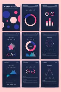 Vector graphics infographics with mobile phone. Template for creating mobile  Stock Illustration