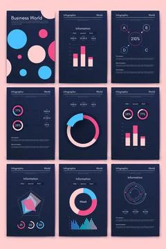 Vector graphics infographics with mobile phone. Template for creating mobile  Stock Illustration