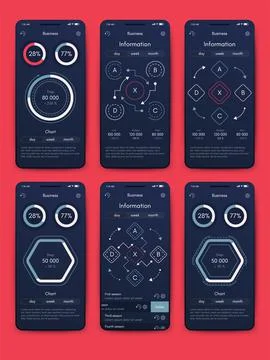 Vector graphics infographics with mobile phone. Template for creating mobile Stock Illustration