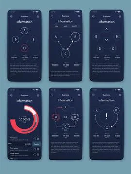 Vector graphics infographics with mobile phone. Template for creating mobile Stock Illustration