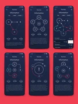 Vector graphics infographics with mobile phone. Template for creating mobile Stock Illustration