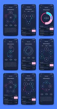 Vector graphics infographics with mobile phone. Template for creating mobile イラスト素材