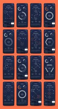 Vector graphics infographics with mobile phone. Template for creating mobile イラスト素材
