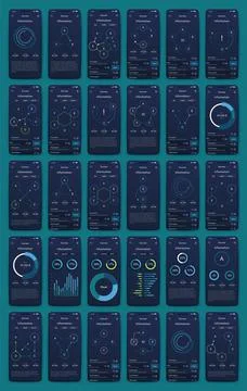 Vector graphics infographics with mobile phone. Template for creating mobile Stock Illustration