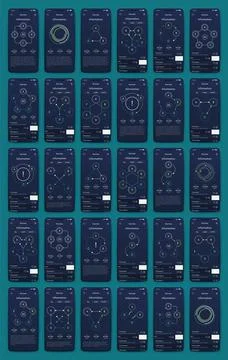 Vector graphics infographics with mobile phone. Template for creating mobile Stock Illustration