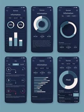 Vector graphics infographics with mobile phone. Template for creating mobile  Stock Illustration