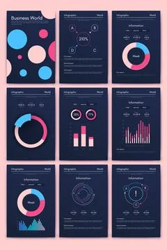 Vector graphics infographics with mobile phone. Template for creating mobile  Stock Illustration