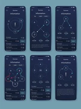 Vector graphics infographics with mobile phone. Template for creating mobile Stock Illustration