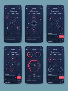 Vector graphics infographics with mobile phone. Template for creating mobile Stock Illustration