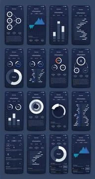 Vector graphics infographics with mobile phone. Template for creating mobile 库存插图