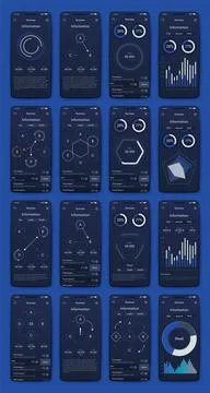 Vector graphics infographics with mobile phone. Template for creating mobile Stock Illustration
