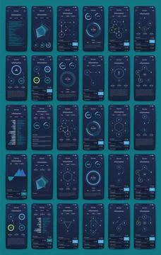 Vector graphics infographics with mobile phone. Template for creating mobile Stock Illustration