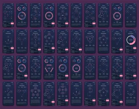 Vector graphics infographics with mobile phone. Template for creating mobile Stock Illustration