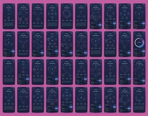Vector graphics infographics with mobile phone. Template for creating mobile Stock Illustration