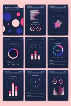 Vector graphics infographics with mobile phone. Template for creating mobile Stock Illustration
