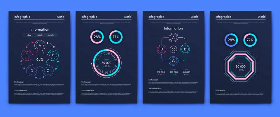 Vector graphics infographics with mobile phone. Template for creating mobile Stock Illustration