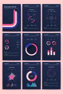 Vector graphics infographics with mobile phone. Template for creating mobile Stock Illustration