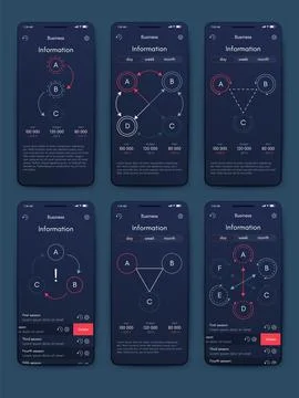Vector graphics infographics with mobile phone. Template for creating mobile Illustrazione stock