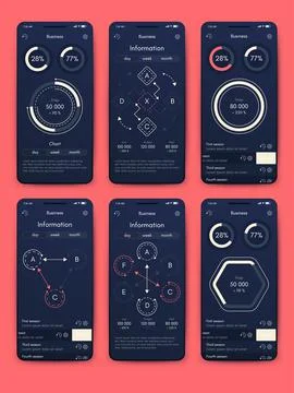Vector graphics infographics with mobile phone. Template for creating mobile Stock Illustration