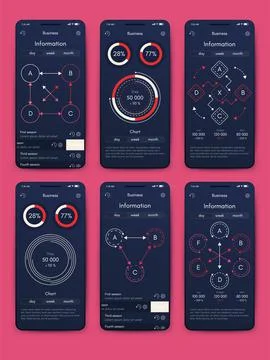 Vector graphics infographics with mobile phone. Template for creating mobile Stock Illustration