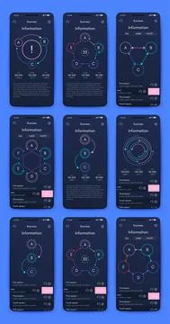 Vector graphics infographics with mobile phone. Template for creating mobile Stock Illustration
