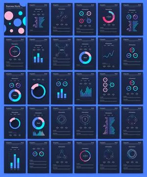 Vector graphics infographics with mobile phone. Template for creating mobile Stock Illustration