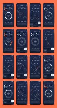 Vector graphics infographics with mobile phone. Template for creating mobile Stock Illustration