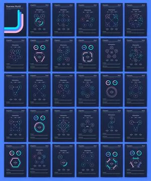 Vector graphics infographics with mobile phone. Template for creating mobile Illustrazione stock