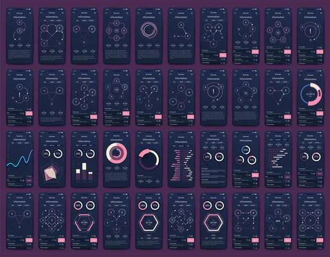 Vector graphics infographics with mobile phone. Template for creating mobile Stock Illustration