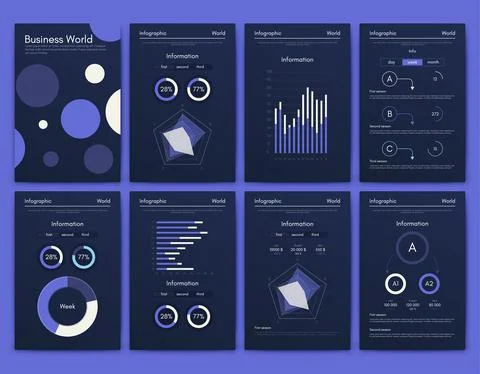 Vector graphics infographics with mobile phone. Template for creating mobile  Stock Illustration