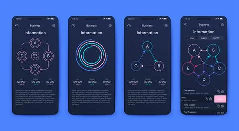 Vector graphics infographics with mobile phone. Template for creating mobile  스톡 일러스트