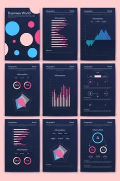 Vector graphics infographics with mobile phone. Template for creating mobile  Stock Illustration