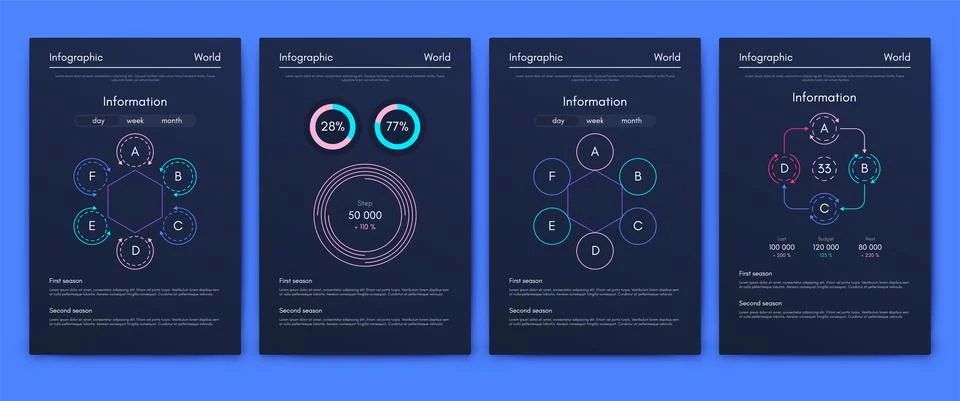 Vector graphics infographics with mobile phone. Template for creating mobile  Stock Illustration