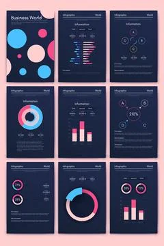 Vector graphics infographics with mobile phone. Template for creating mobile  Illustrazione stock