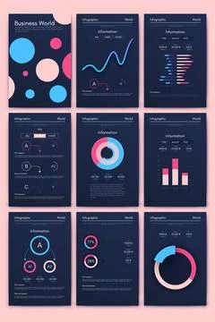 Vector graphics infographics with mobile phone. Template for creating mobile  Stock Illustration