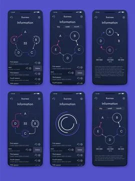 Vector graphics infographics with mobile phone. Template for creating mobile  Stock Illustration