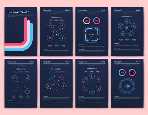 Vector graphics infographics with mobile phone. Template for creating mobile  Stock Illustration