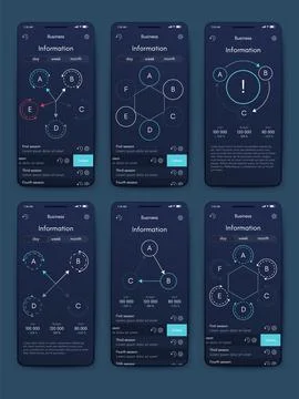 Vector graphics infographics with mobile phone. Template for creating mobile  Stock Illustration