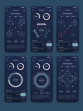 Vector graphics infographics with mobile phone. Template for creating mobile  Stock Illustration